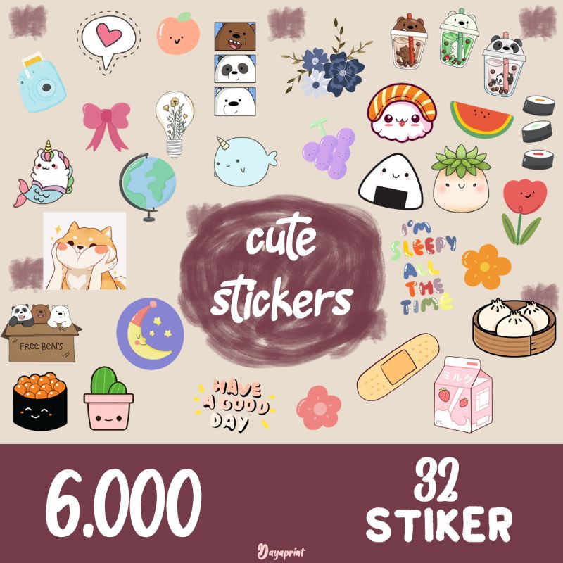 

cute stickers / 32 stiker lucu [dapint]