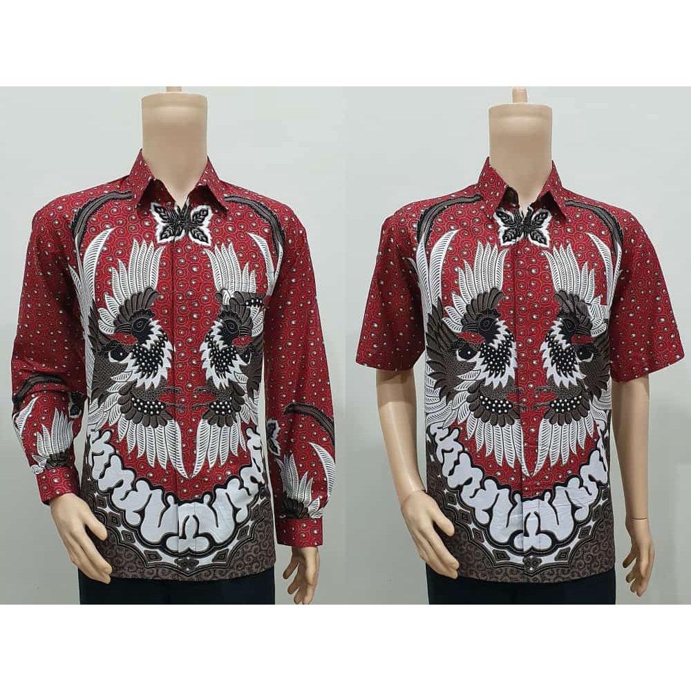 Baju Pria Kemeja Batik Melinda Merah