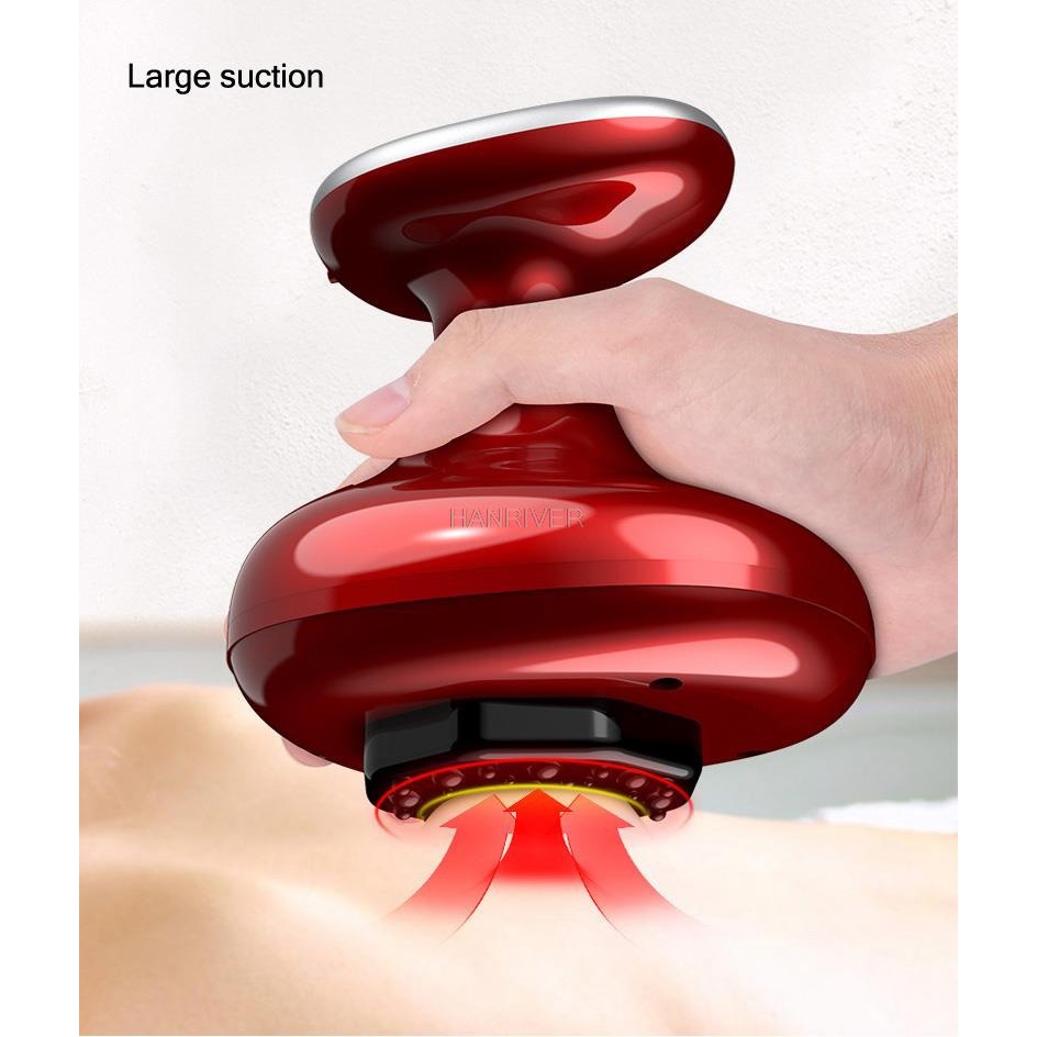 Bisa COD Alat Kesehatan Pijat Bekam Electric Cupping Massage Scraping Rechargeable 6 Speed - HANRIVER XN-058