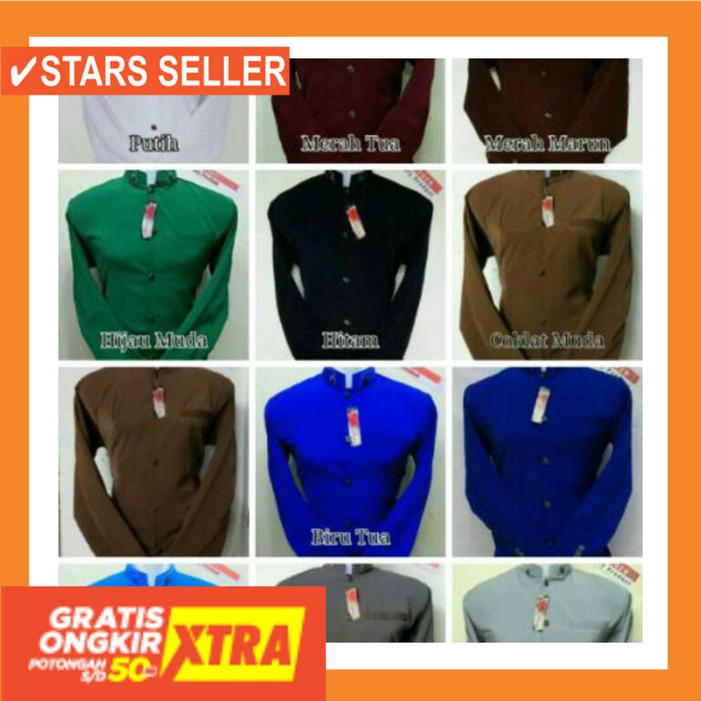 BUSANA MUSLIM TERBAIK MURAH BARU KECIL BESAR JUMBO BIG / Jasko Polos Jas Koko Bahan Hightwis