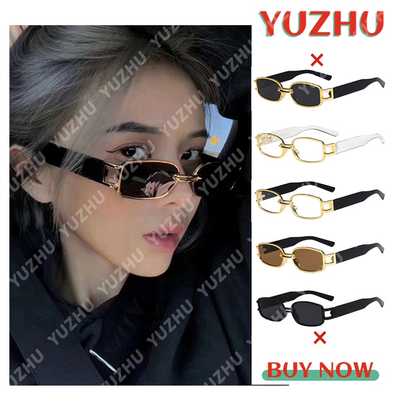 (YUZHU) COD Kacamata Hitam Korean Ulzzang Gaya Wanita Rectangle Shades Retro KACA MATA Sunglasses