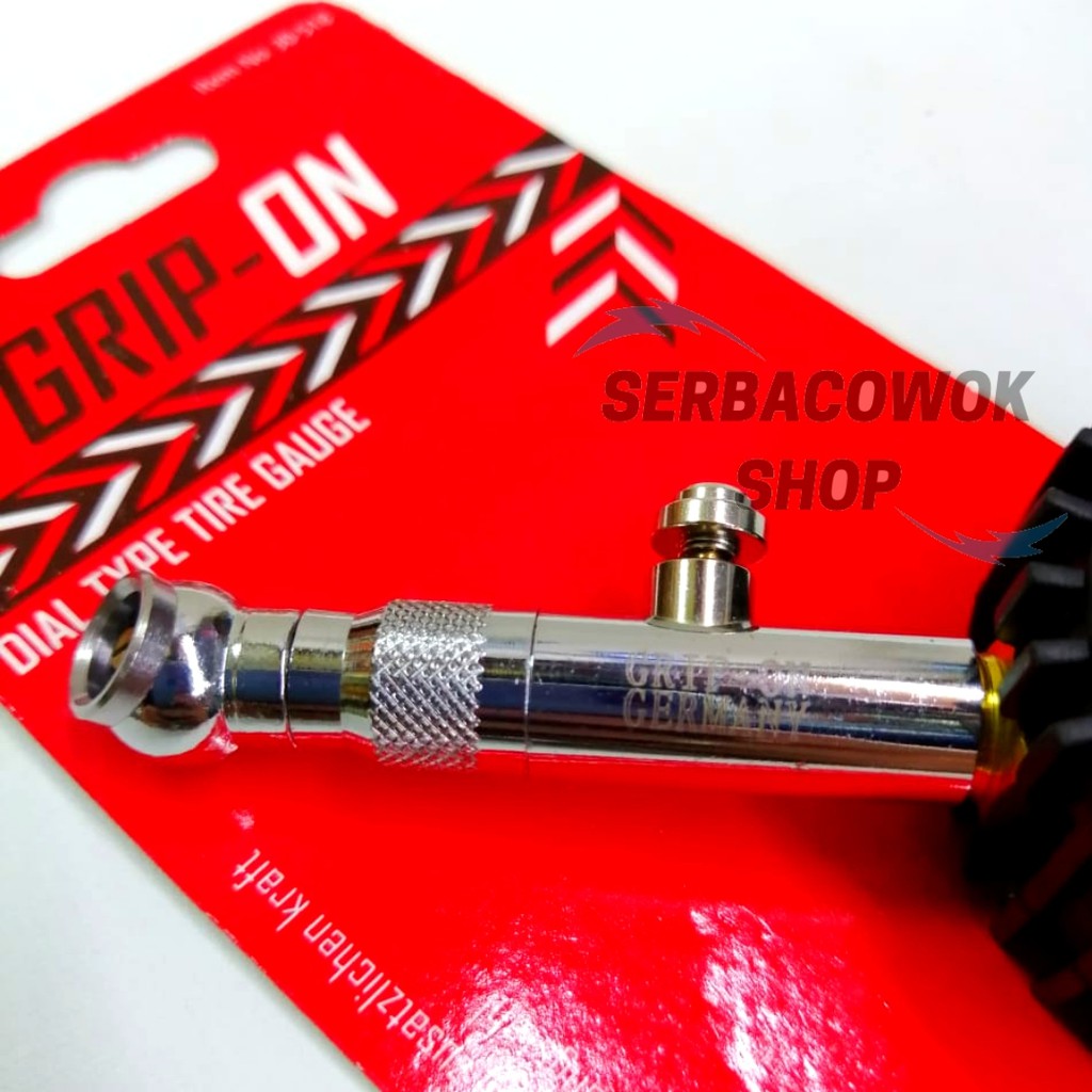 Dial Type Tire Gauge Ukuran Angin Ban Motor Mobil Model Bulat Grip On Termurah Berkualitas