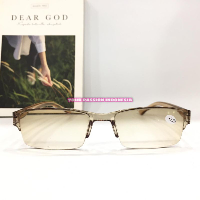 AA612 Kacamata Baca Warna Coklat Plus +1.00 sd +3.00 Unisex