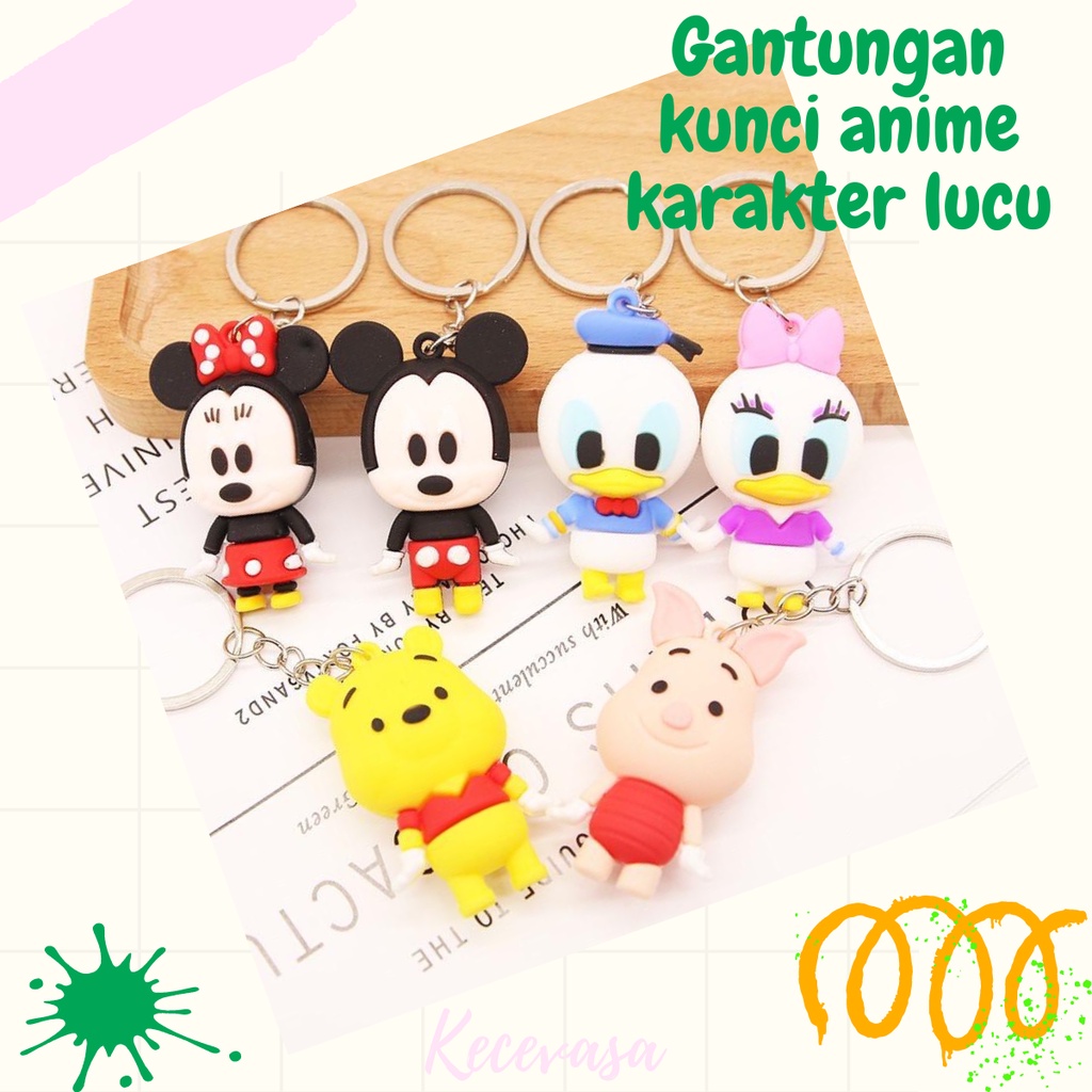 GANTUNGAN KUNCI LUCU CUSTOM ANIME SNACK UNIK TAS KARAKTER BTS POP IT VASASHOP01
