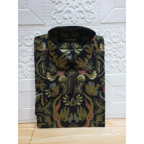 Kemeja Batik Alisan Slimfit Size 15 Tangan Pendek