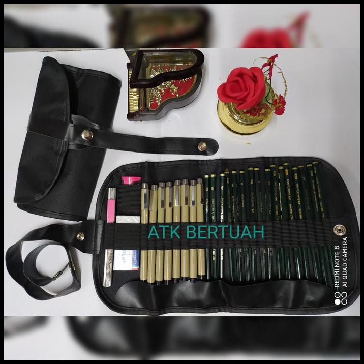 

Diskon Sketch Drawing Roll Pencil Bag Case Tempat Dompet Pensil Lukis Gulung