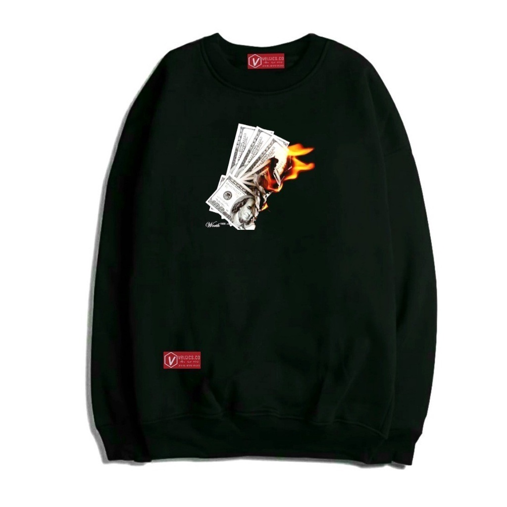 Crewneck Veltic Pria Distro Keren Hitam Suwiter Premium Pria Wanita