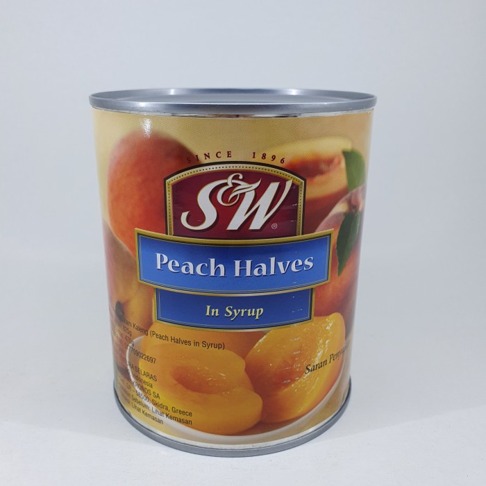 

Kalengbuah- Peach Halves S&W 825 Gr -Buah-Kaleng.