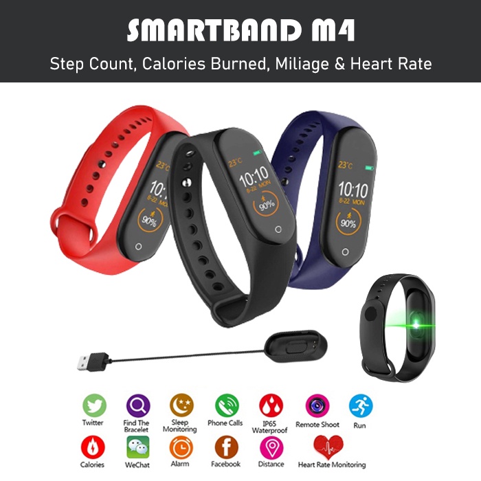 SMARTWATCH M4 - Smartband M4 OLED Anti Air - M4 Smart Sports Bracelet