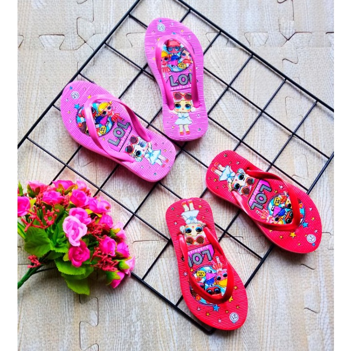 [SIZE 21-35] SANDAL JEPIT ANAK PEREMPUAN 2-8 TAHUN KARAKTER LOL SURPRISE / SANDAL LUCU ANAK CEWEK