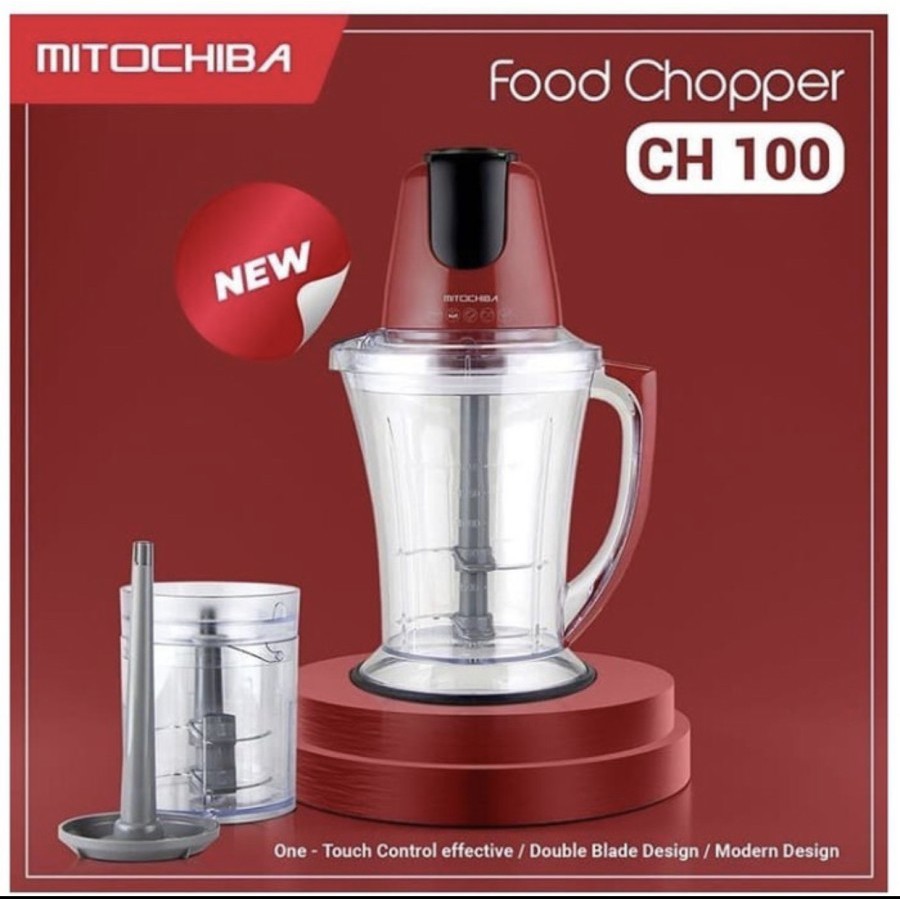 Food Chopper MITOCHIBA CH 100 Alat Penggiling dan Penghalus Bumbu  MITOCHIBA Food Chopper CH 100 Blender 1,5 Liter