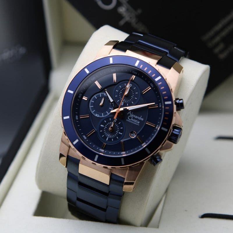 ALEXANDRE CHRISTIE AC 6141MC STAINLESS STEEL ORIGINAL SILVER PALING MURAH