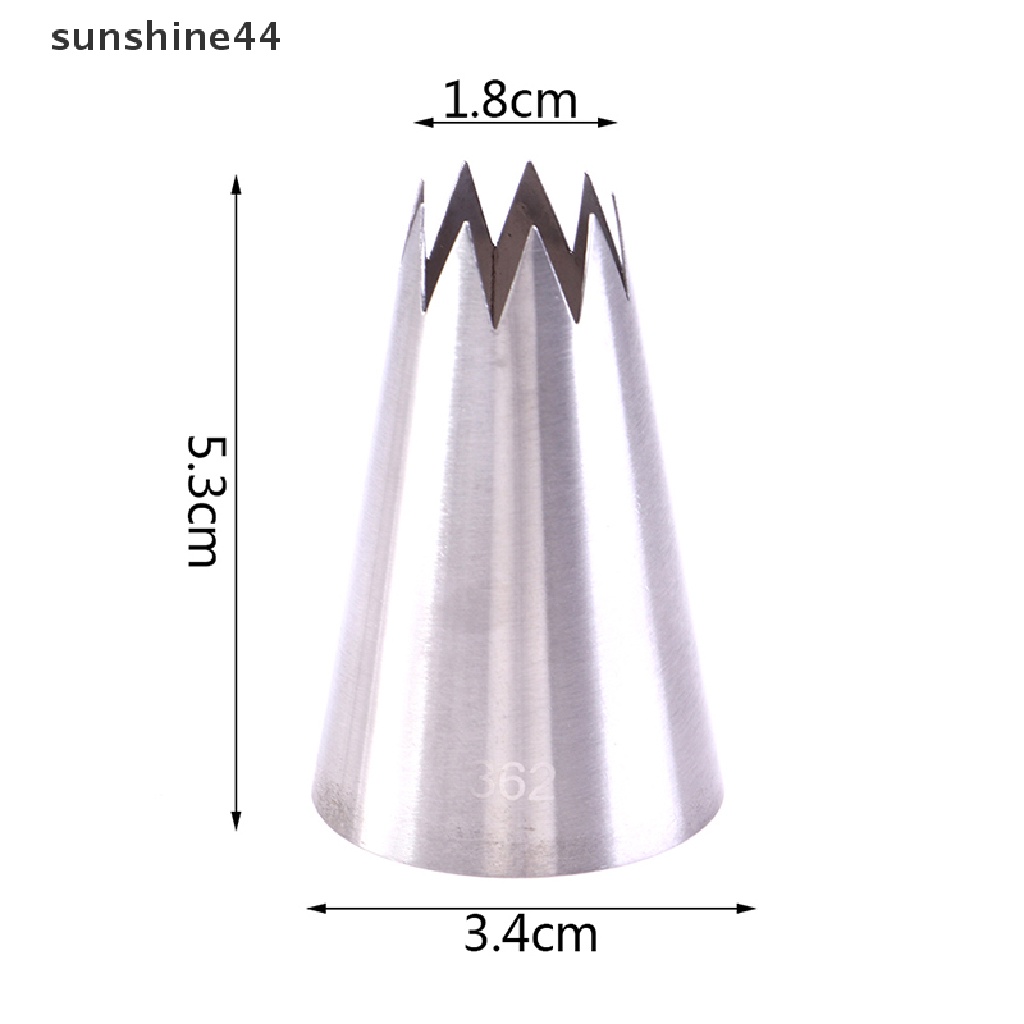 Sunshine Lampu Sorot Led Tenaga Surya #362 Ujung Mulut Pipa Icing Bahan Stainless Steel Untuk Cupcake