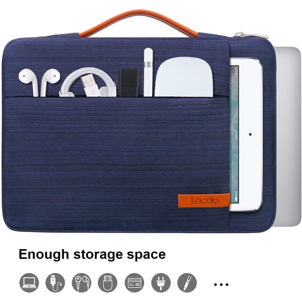 Tas Laptop Jinjing Handstrap Extra Protective Case 15.6 inch blue