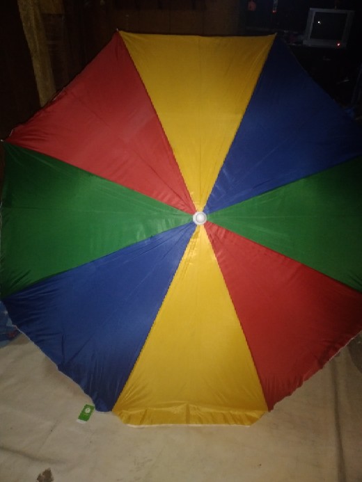 Payung Tenda Pantai 170cm Pelangi Double (2 Lapis/ 2 Layer/ 2 Helai) Anti-uv