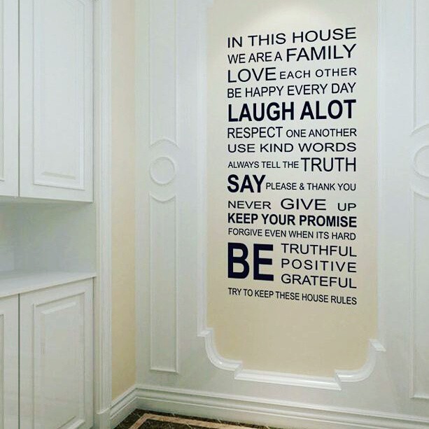 Stiker Thema Quotes / Wallsticker In This House We Are A Family