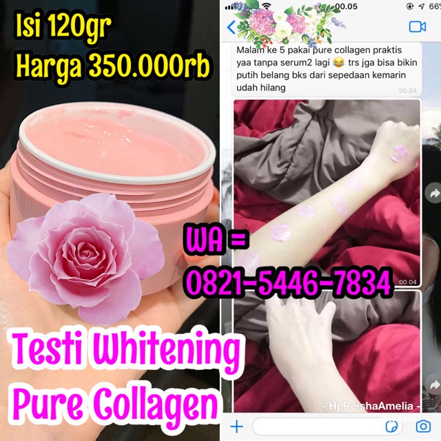 Whitening pure collagen
