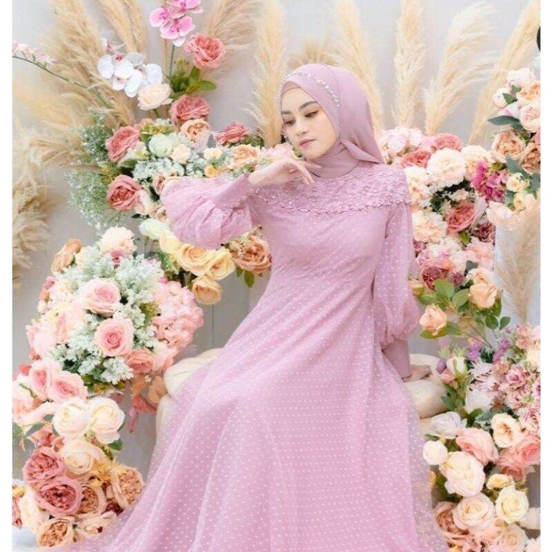 ALLISA DRESS // READY STOK // GAUN MUSLIMAH - GAUN UNTUK PESTA - GAUN PESTA BUSUI - GAUN PESTA BUMIL - GAUN MUSLIMAH BUMIL - GAUN TERLARIS - GAUN TERBARU - GAUN WUDHU FRENDLY GAUN BUSUI FRENDLY - DRESS PESTA - DRESS PREMIUM