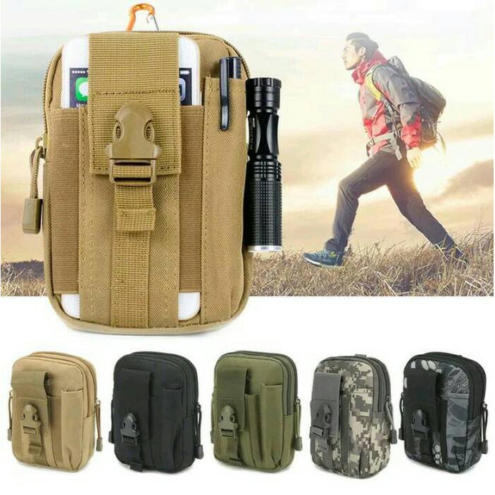 Tas pinggang import/aksesoris gadget/sarung hp/tas army/waist bag