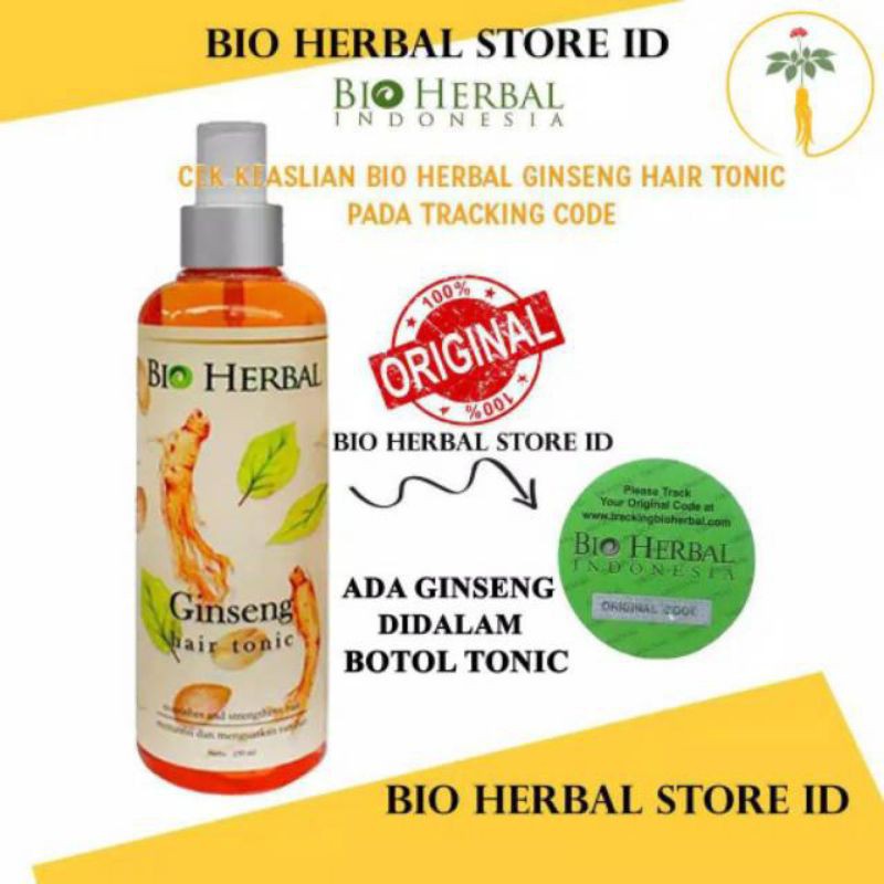 BIO HERBAL GINSENG HAIR TONIC ORIGINAL - TONIC GINGSENG BIO HERBAL