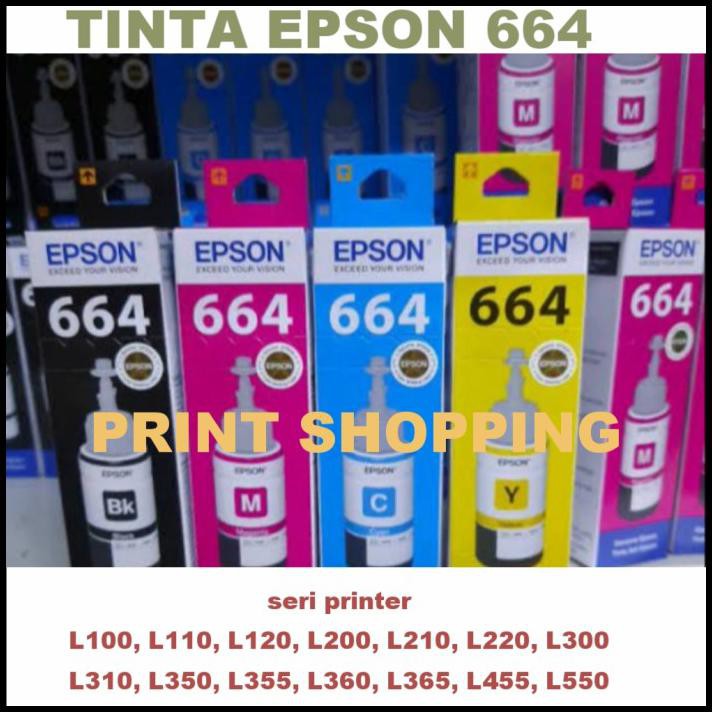 Shazfa.10 | Tinta Epson 664 Original L120 L210 - Hitam
