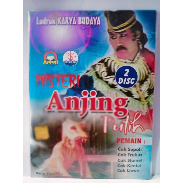 VCD original ludruk karya budaya dalam cerita misteri anjing putih.