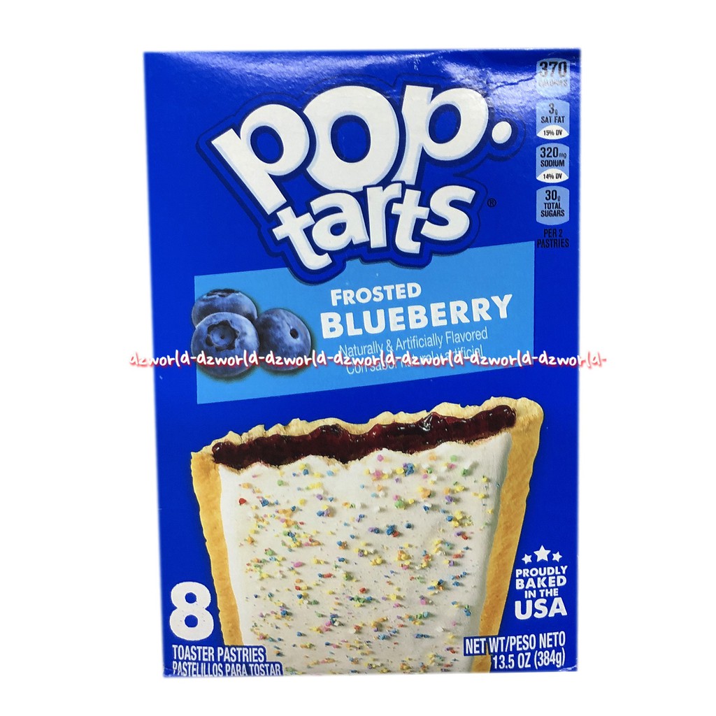 Pop Tarts Frosted Blueberry 8 Toaster Roti Instant Blue Berry Poptarts 416gr