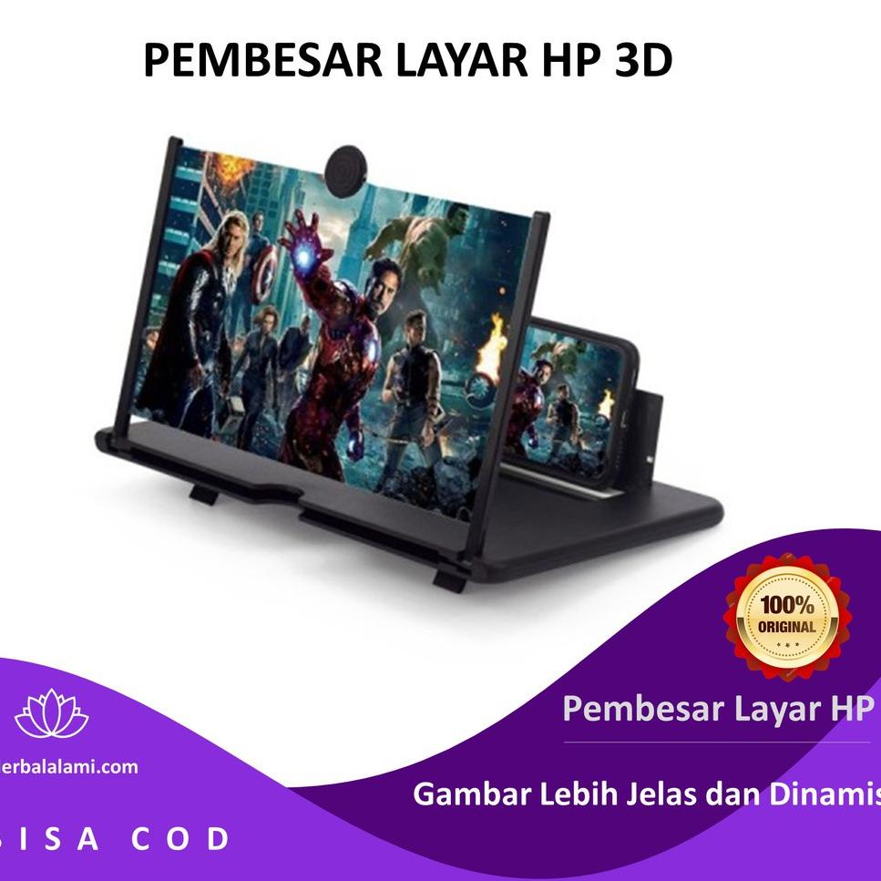 PEMBESAR LAYAR HP 3D ORIGINAL PONSEL UNTUK NONTON ANDROID  12 INCH HP LAYAR KACA [KOR. 5479]