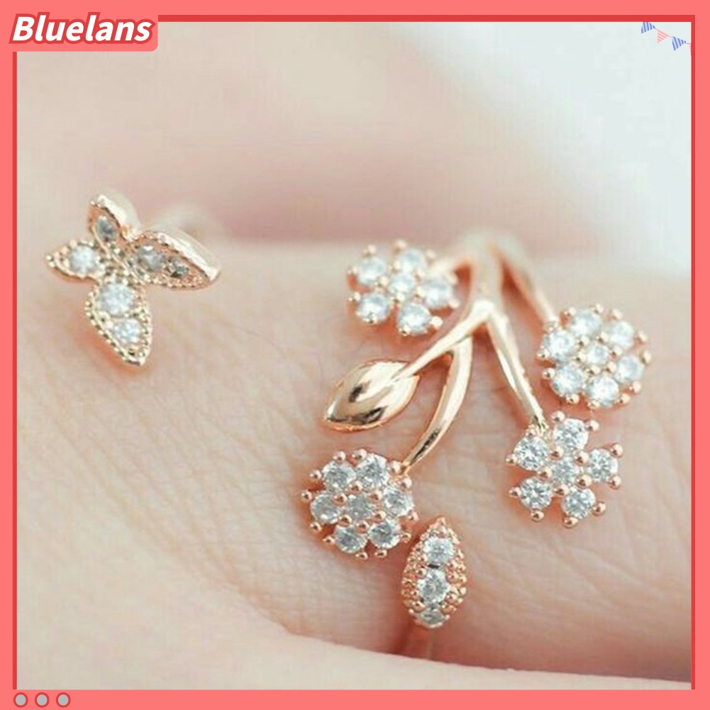 Cincin Desain Butterfly Warna Silver Untuk Wanita