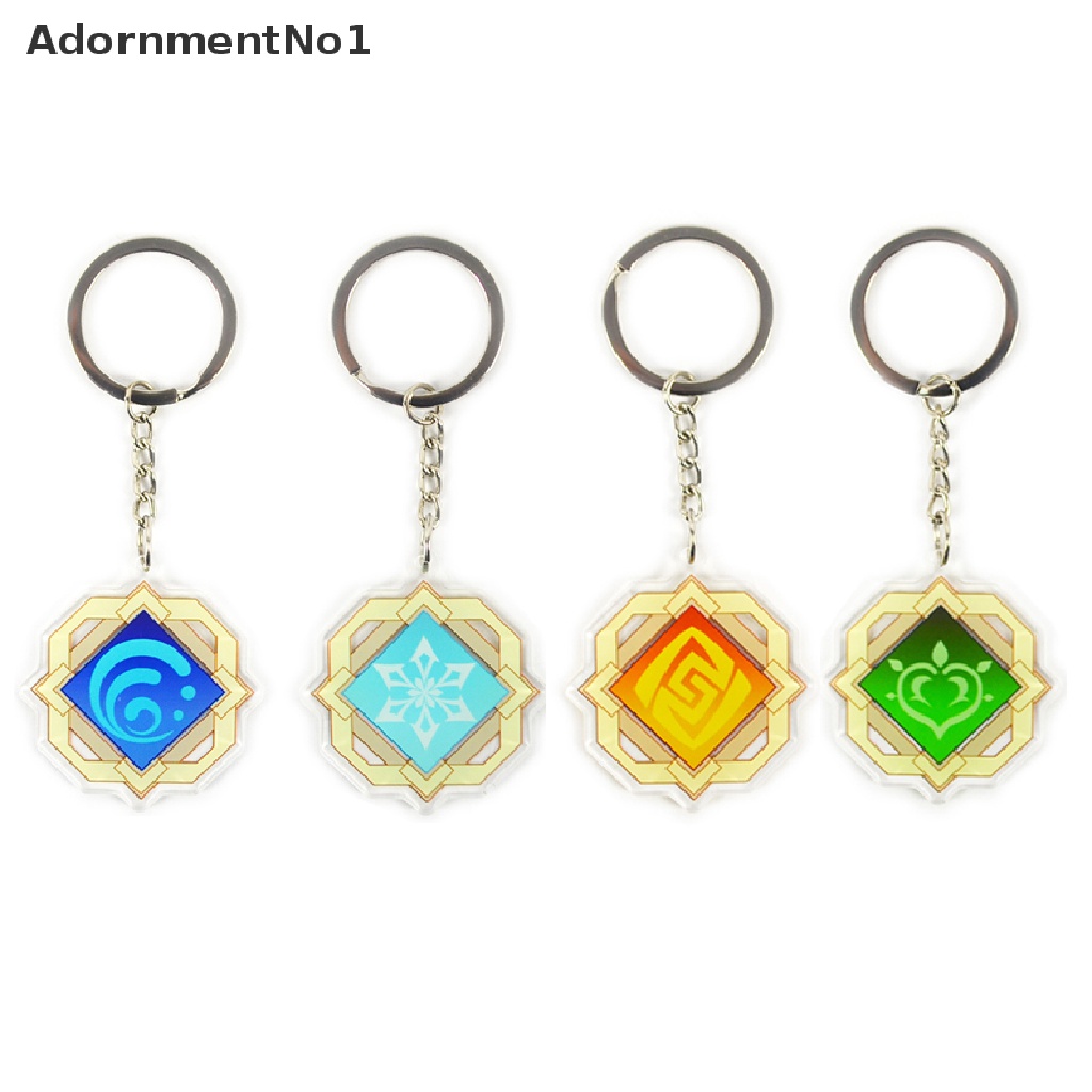 (AdornmentNo1) Gantungan Kunci Motif Anime Genshin Impact Element Vision God 's Eye Liyue Harbor