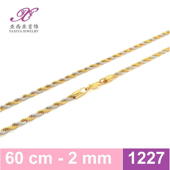 Jual Kalung Emas Rantai Tambang Kombinasi Perhiasan imitasi Yaxiya 1227 Berkualitas