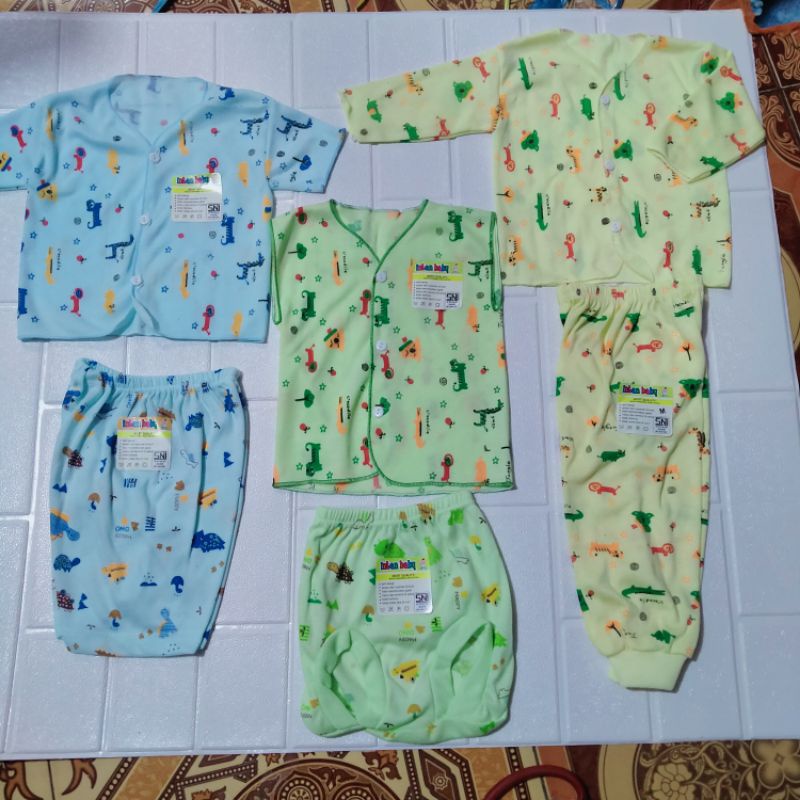 BEST SELLER 18 PCS Paket Hemat Perlengkapan Baju Bayi Motif  New Born