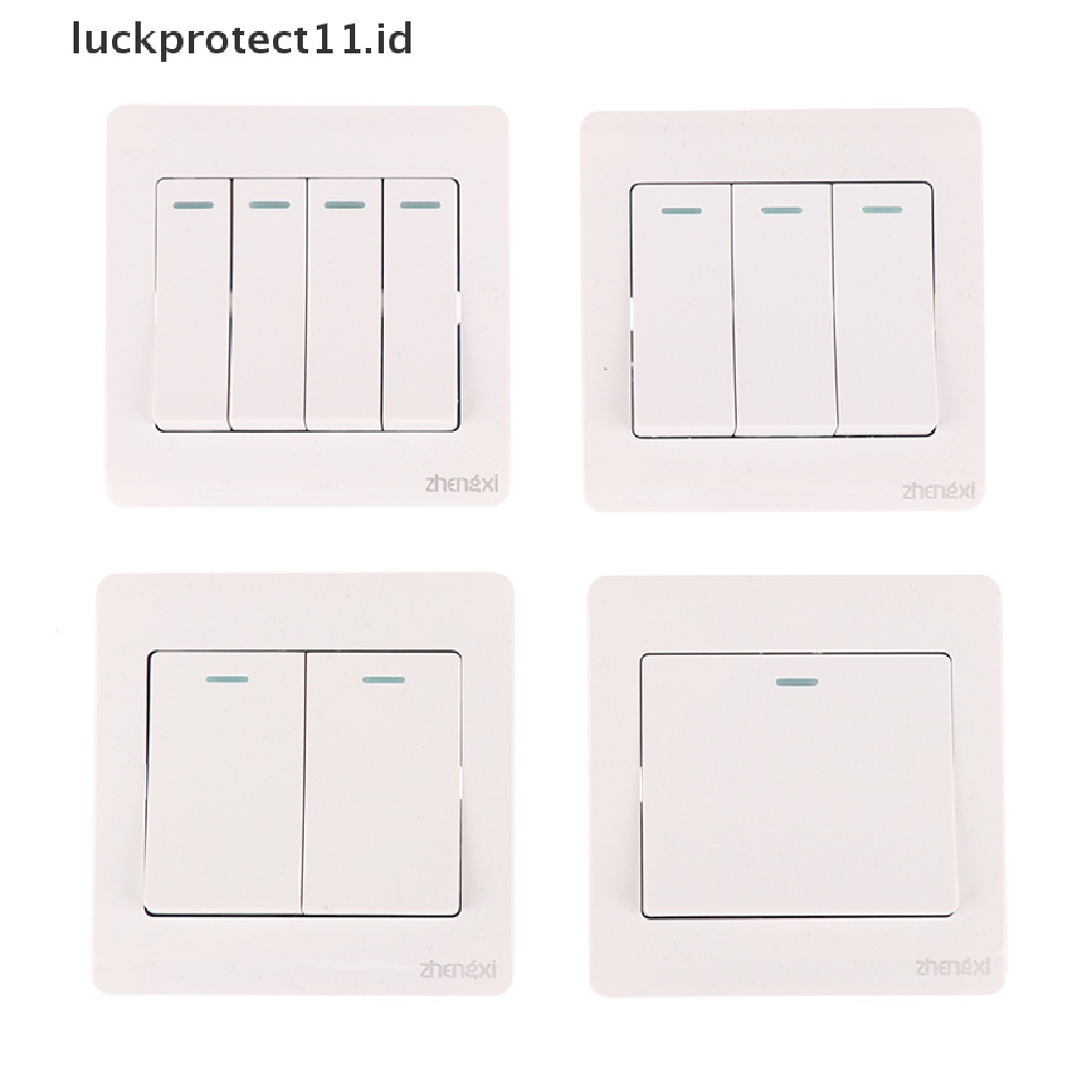 // Hg &amp; ID// Saklar Dinding 1per2 /3 /4 Gang 1Way Tombol Saklar Lampu Dinding On/Off Push Button.