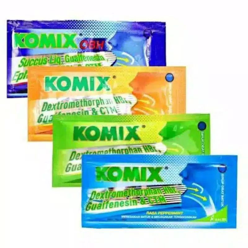 KOMIX SACHET RASA JAHE JERUK PEPPERMINT OBH OBAT BATUK CAIR SACHET