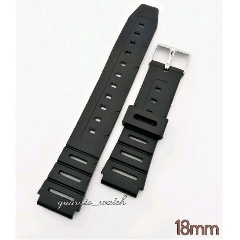 Strap tali 18mm karet rubber alternatif jam Tangan Q&amp;Q DLL..