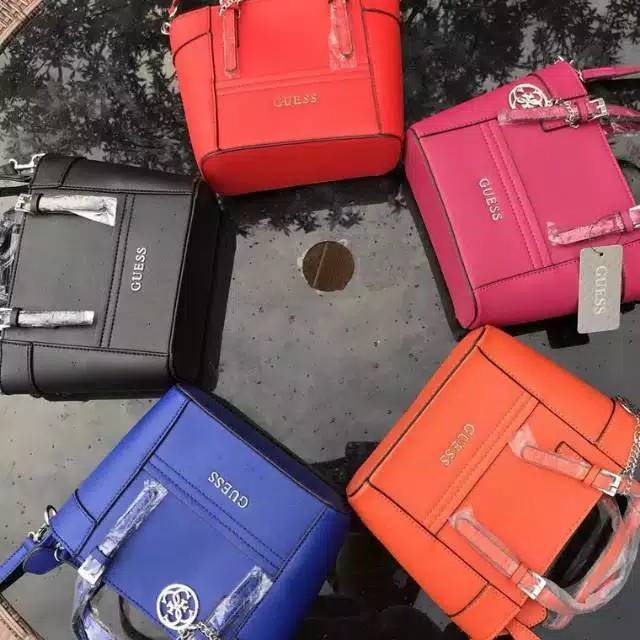 Guess delaney mini size saffiano sling bag hand bag shoulder bag original