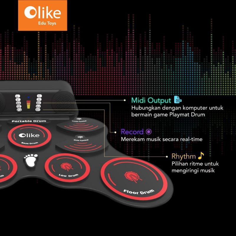 OLIKE PORTABLE DRUM ELEKTRIK GARANSI RESMI OLIKE