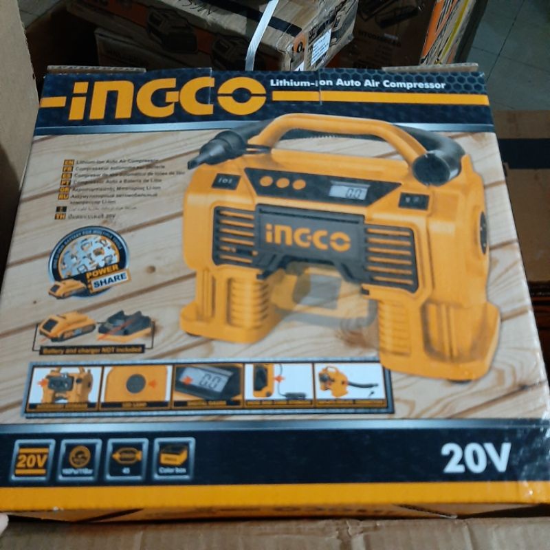 Kompresor Angin Cordless Mini Pompa Ban 160 Psi Ingco CACLI2002