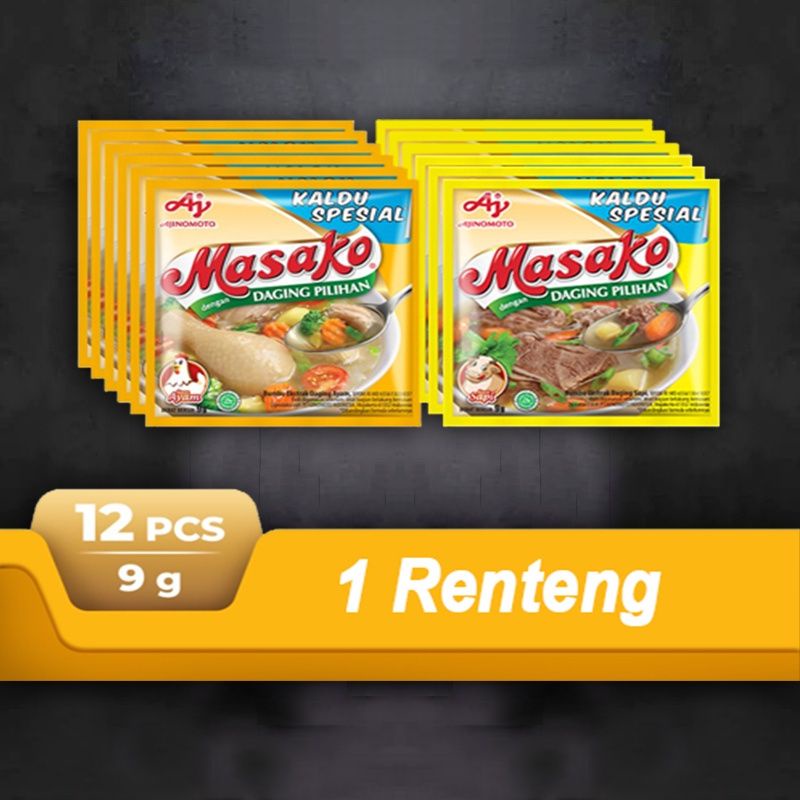 

MASAKO BUMBU KALDU MASAK RASA AYAM DAN SAPI 1 RENTENG 12PCS