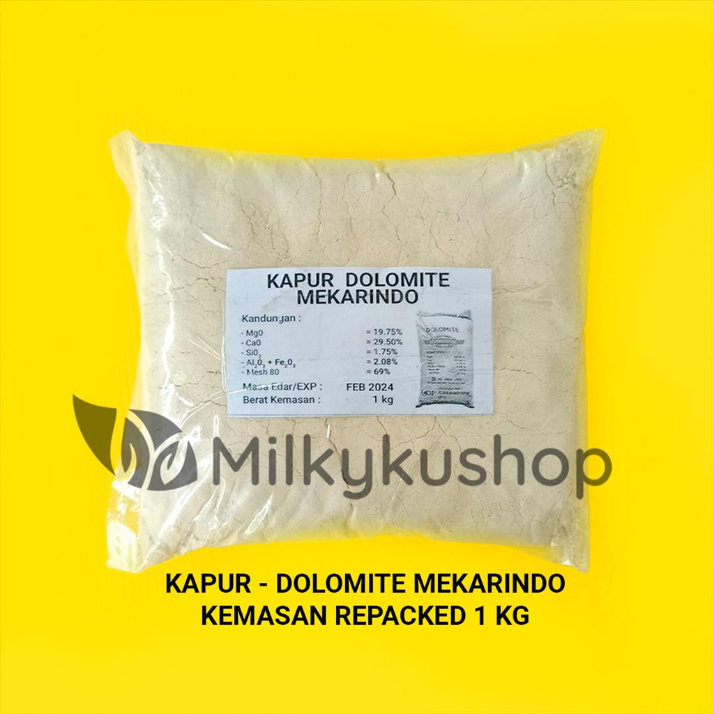 PUPUK DOLOMITE KEMASAN REPACK  1 KG KAPUR PERTANIAN DOLOMIT ALAS GECKO