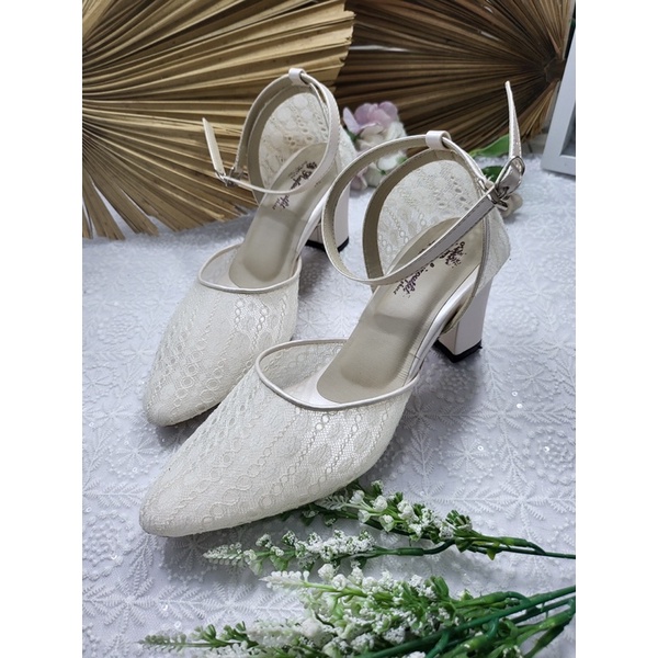 sepatu Rafaizoutfit nataly wrna broken white tinggi 7cm tahu