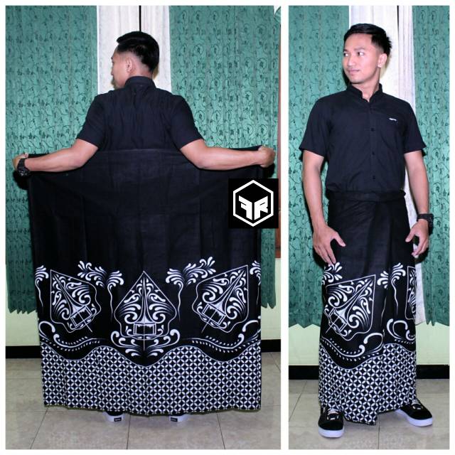 SARUNG BATIK MOTIF WAYANG KEMBAR 3 WARNA ABU-ABU/ GROSIR SARUNG BATIK