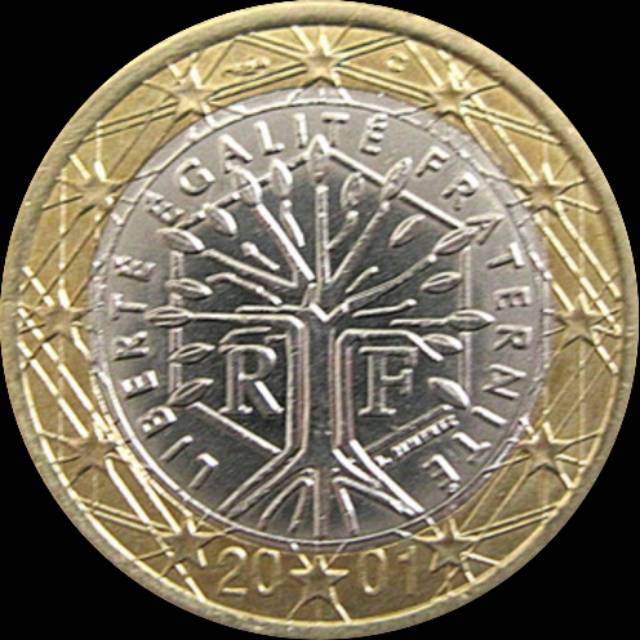 KOIN EURO 1 Pict. COIN FRANCE PERANCIS 23.25 mm CIRCULLATED