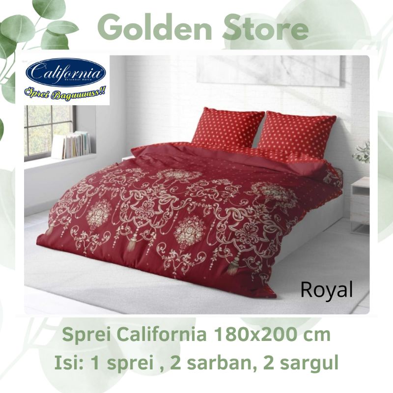 Sprei California 180x200 Motif Royal