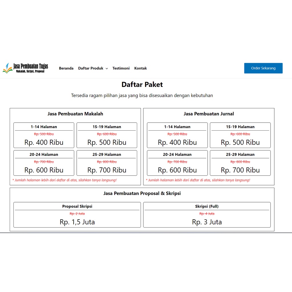 Jasa Pembuatan Jurnal