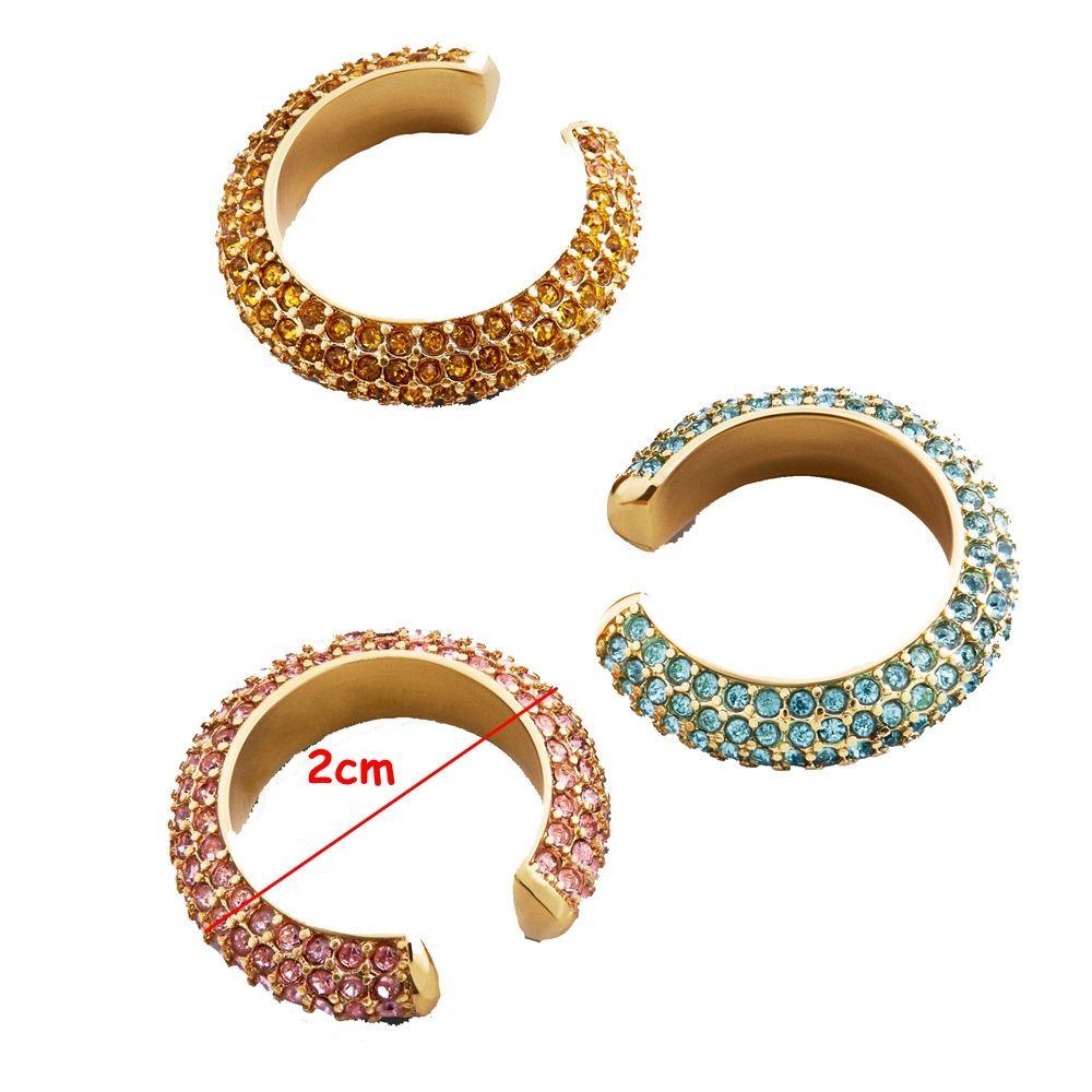 Suyo CZ Cuff Earrings Fashion Hadiah Perhiasan Tanpa Tindik Tanpa Tindik Anting Tindik