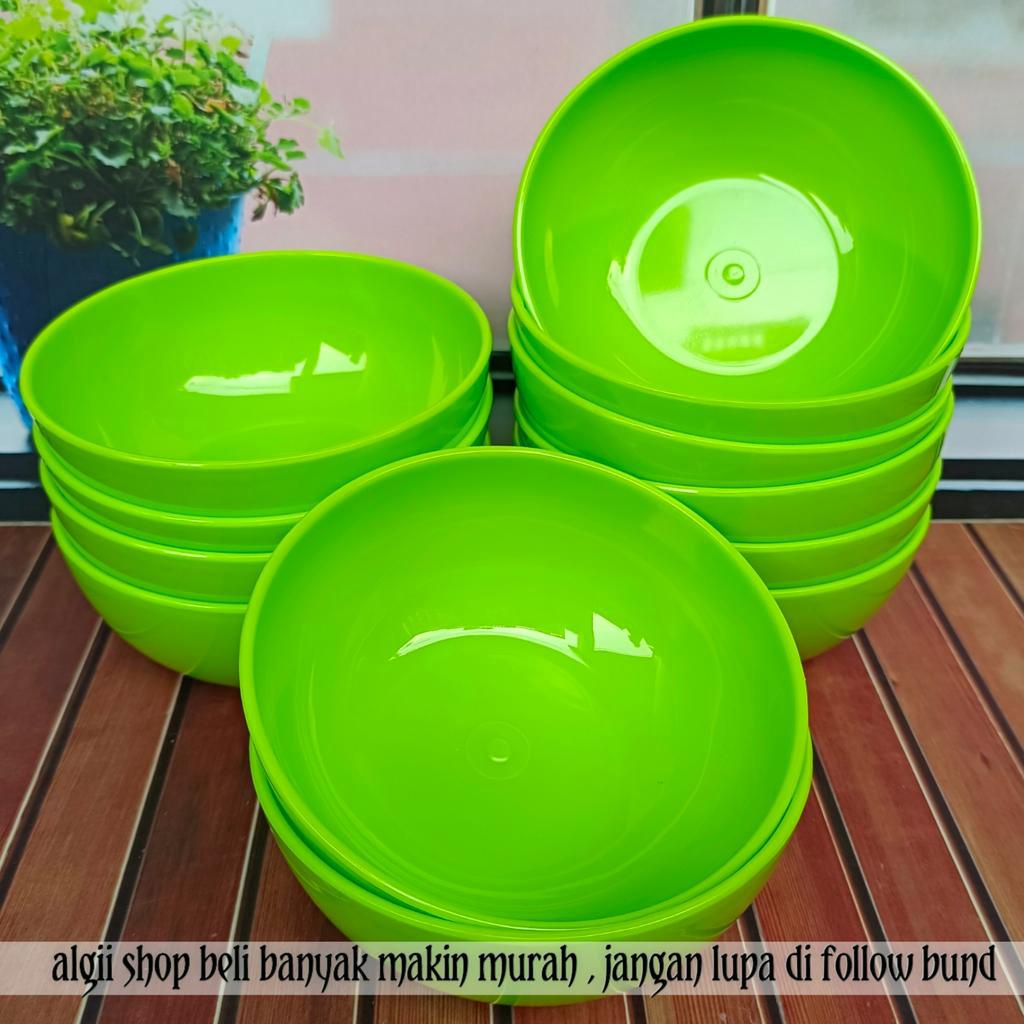 12 pcs mangkok plastik kecil ssj hijau | mangkok plastik kobokan ukuran 4 inch