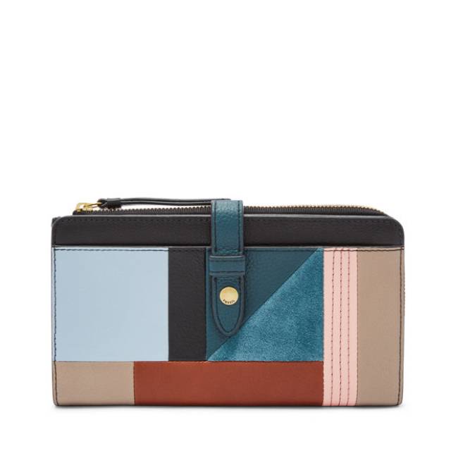 Dompet FossilOriginal Fiona Clutch Patchwork New Original