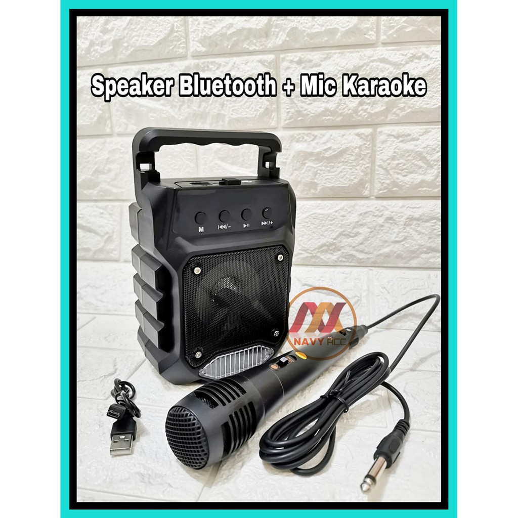 NA - Speaker Karaoke Bluetooth + Microphone Radio Standing Hp Sk75