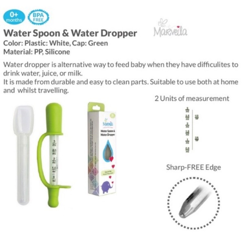 Marveila Water Spoon Dropper Pipet Obat Bayi Sendok Takaran Obat Anak